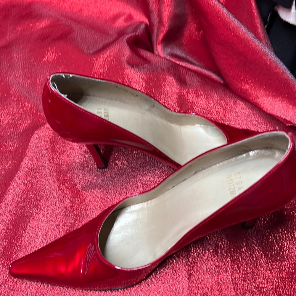 Stuart Weizmann Patent Leather Red Heals - image 2